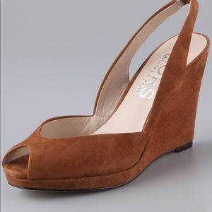 KORS Michael Kors Vivian Suede Wedge Heel sz 8